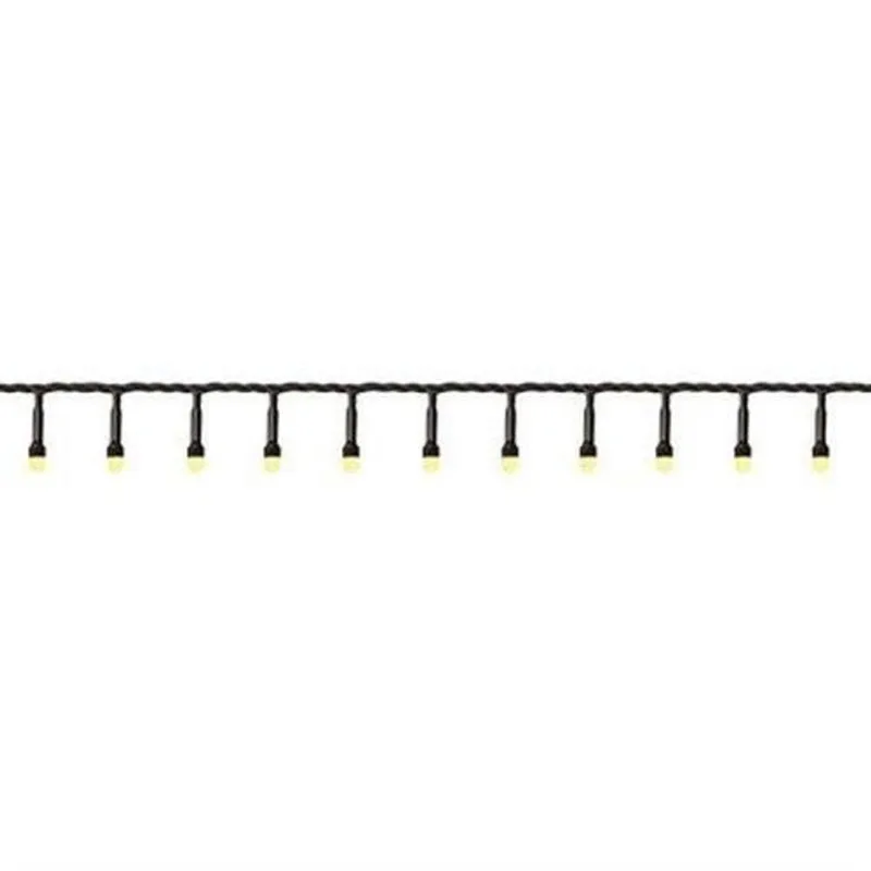 Pisca cluster com 100 leds 8 funções fio verde cor claro 127V 250cm - branco quente
