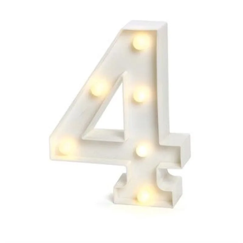 Cromus - Luminoso Número 4 com Led Branco - 1 unidade