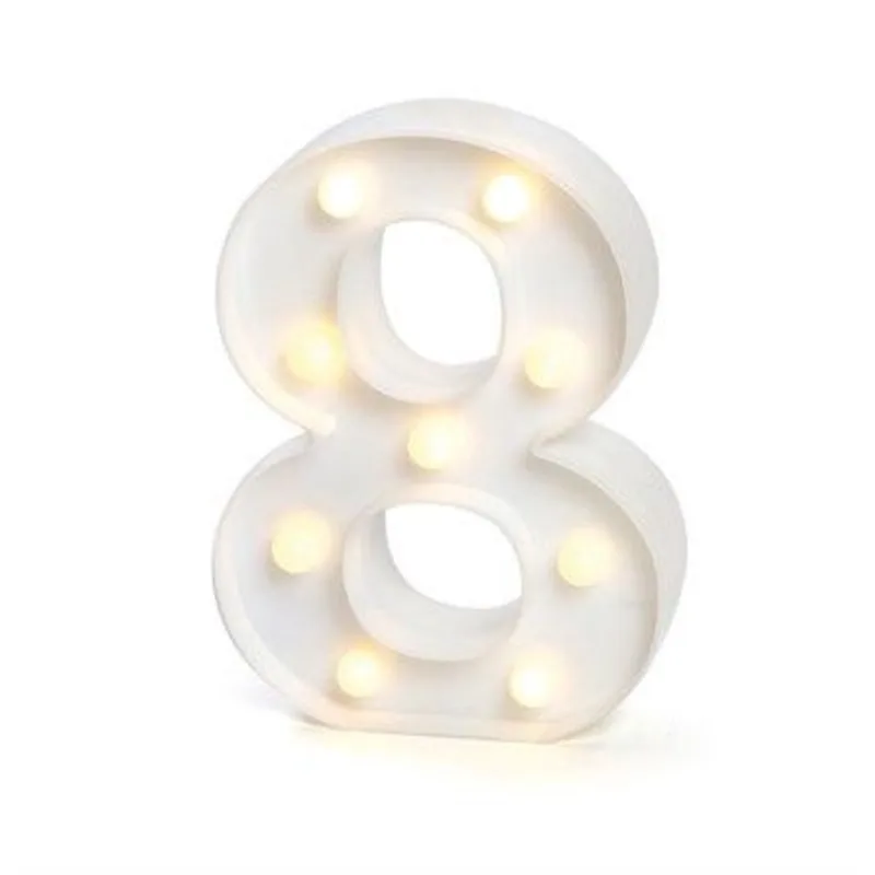 Cromus - Luminoso Número 8 com Led Branco - 1 unidade