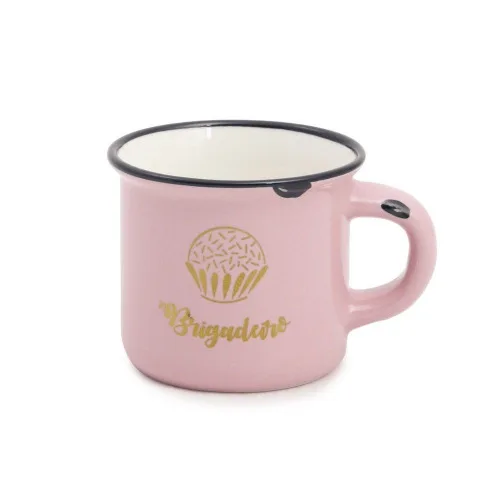 Mini Caneca Cromus P/brigadeiro Charm Rosa - CROMUS