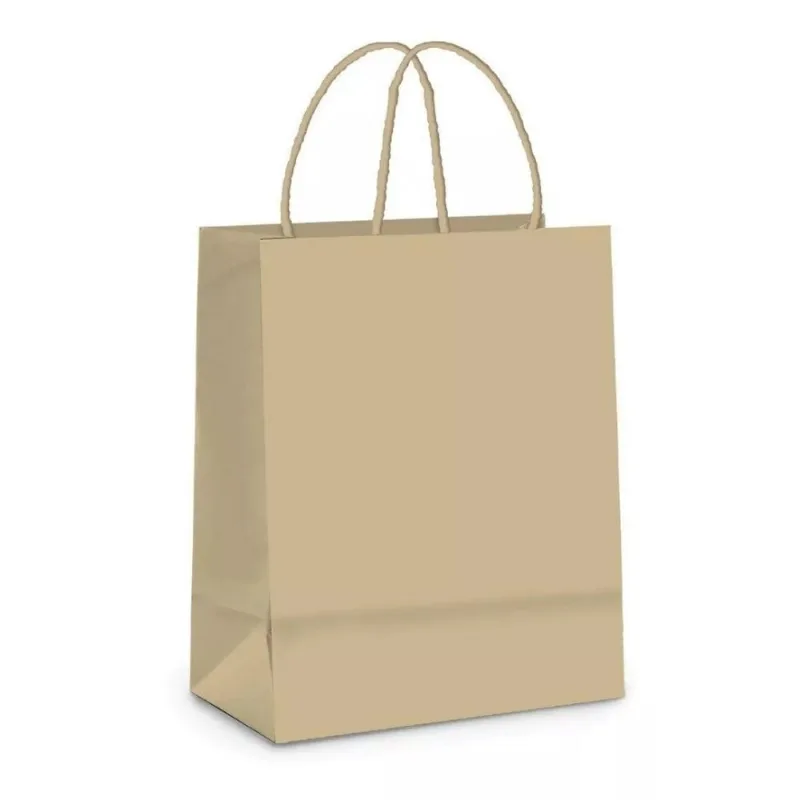 Sacola papel kraft pardo 32 x 26,5 x 13cm packpel com 50un * acompanha fundo