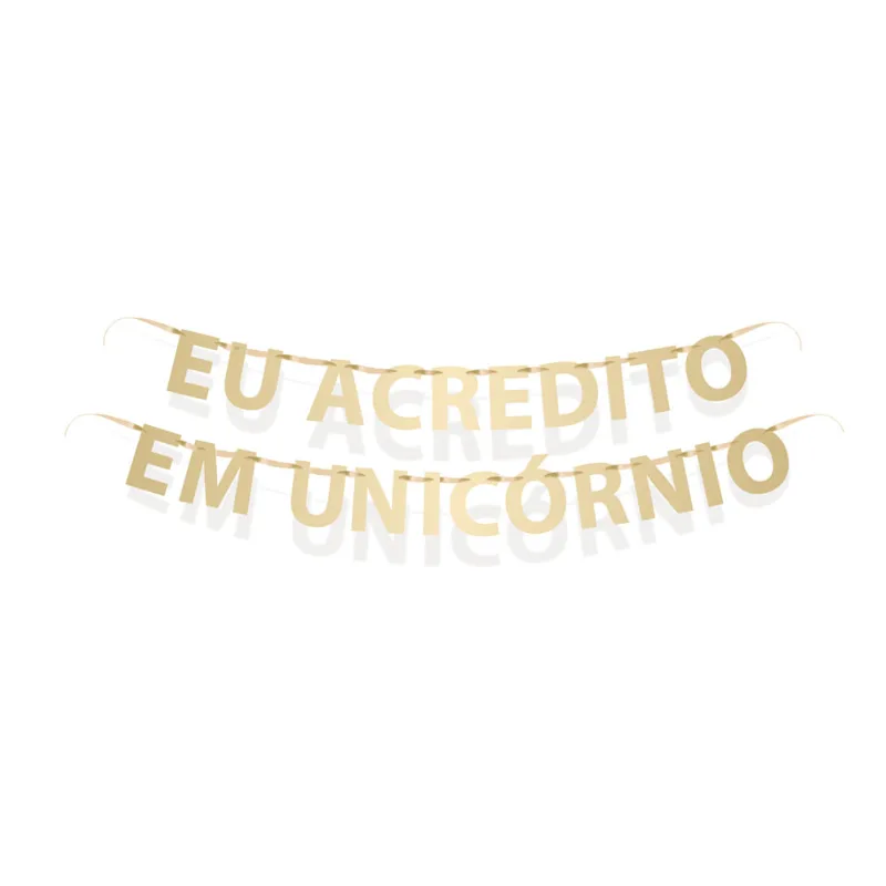 Acessórios para Festa - Faixa Decorativa - Frase Unicórnio - Cromus