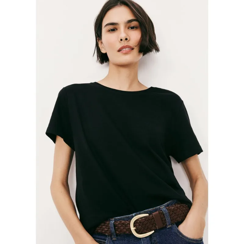 Camiseta Básica Feminina Slim World - Preto XXG
