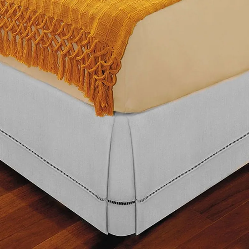 Saia para Cama Box Casal Branco 138cm x 188cm x 36cm