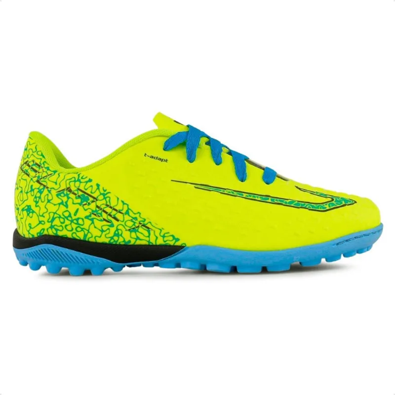 Chuteira Society Topper Blast II Infantil Unissex 34 / Verde Limão / Azul