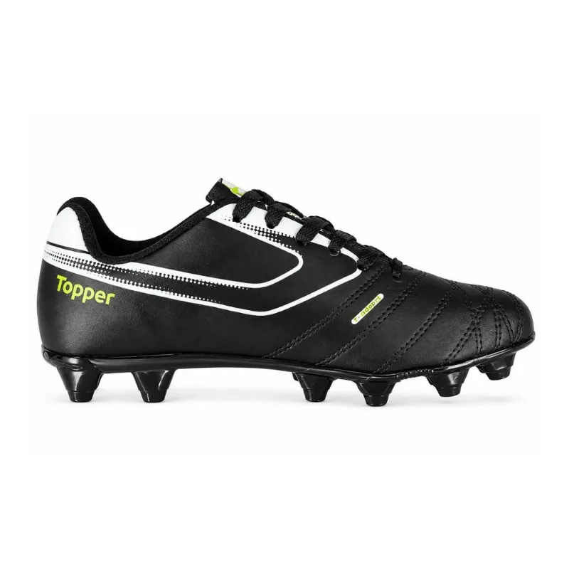 Chuteira Campo N°40 Topper Cup VIII Preto E Branco (MP)
