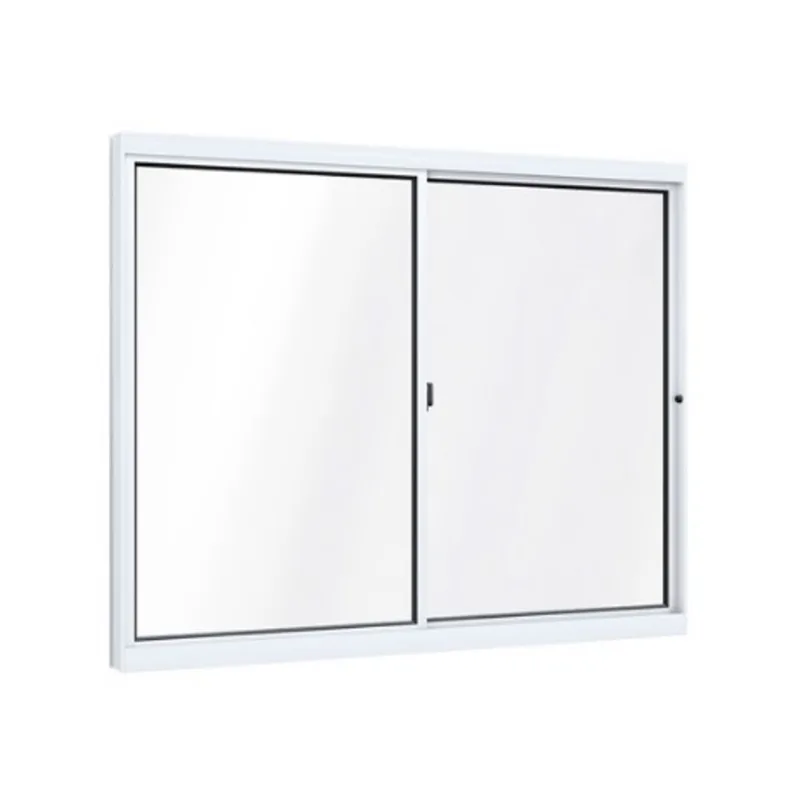 Janela de Correr 2 Folhas Ideale Master Iii 100x100m Pint Branco Vd Liso Inc 3mm Chumb Filme Adesivado Esaf
