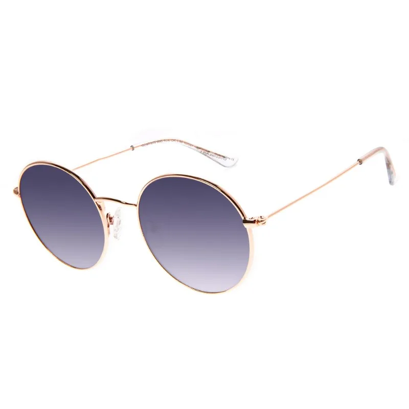 Óculos De Sol Feminino Chilli Beans Redondo Gold 18k Rosé OC.MT.3375.9595 M
