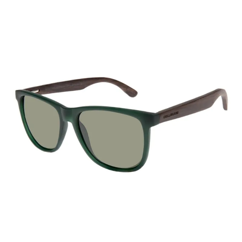 Óculos De Sol Masculino Chilli Beans Bossa Nova Bamboo Polarizado Verde OC.CL.4109.1515 M