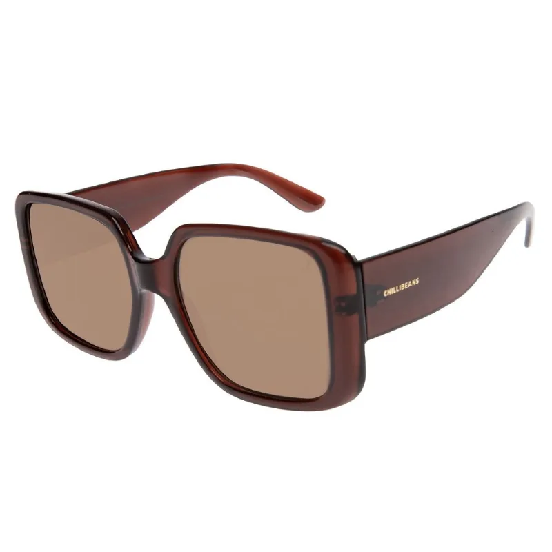 Óculos De Sol Feminino Chilli Beans Quadrado Clássico Marrom OC.CL.4284.0202 M