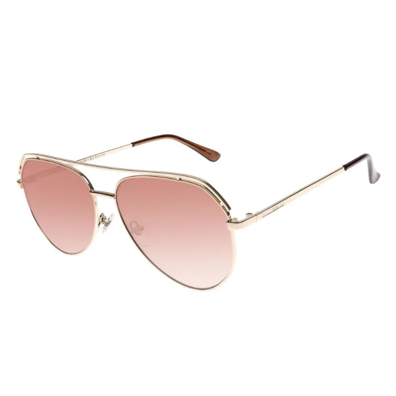Óculos De Sol Feminino Chilli Beans Aviador Dourado OC.MT.3785.2321 M