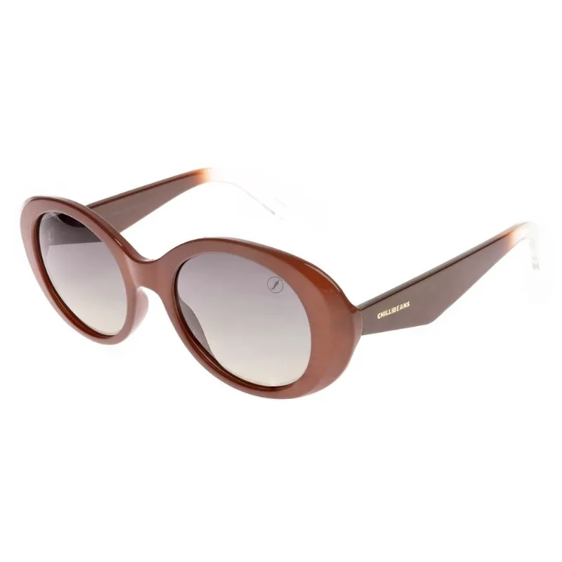 Óculos De Sol Feminino Eco Redondo Marrom OC.CL.4729.5702 M