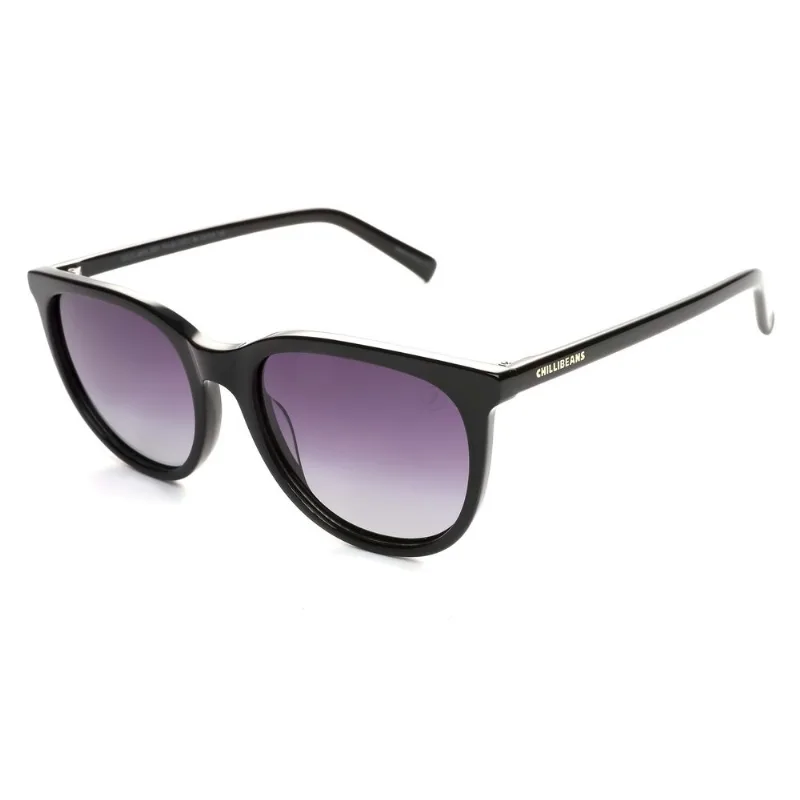 Óculos de Sol Feminino Chilli Beans Redondo Degradê Preto Polarizado OC.CL.4916.2001 M