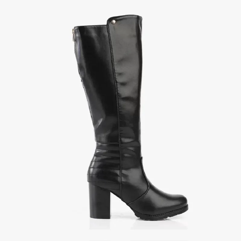 Bota Montaria Feminina Mooncity Salto Grosso 73134 preto