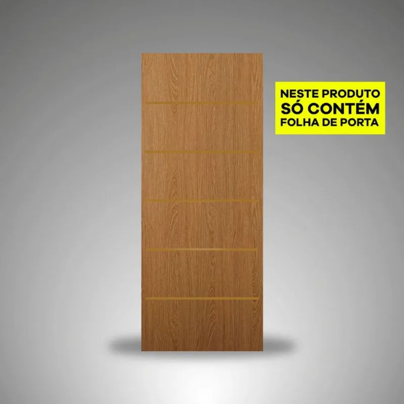 Porta madeira frisada residence 80x210 teka milano sem fechadura - Eucatex