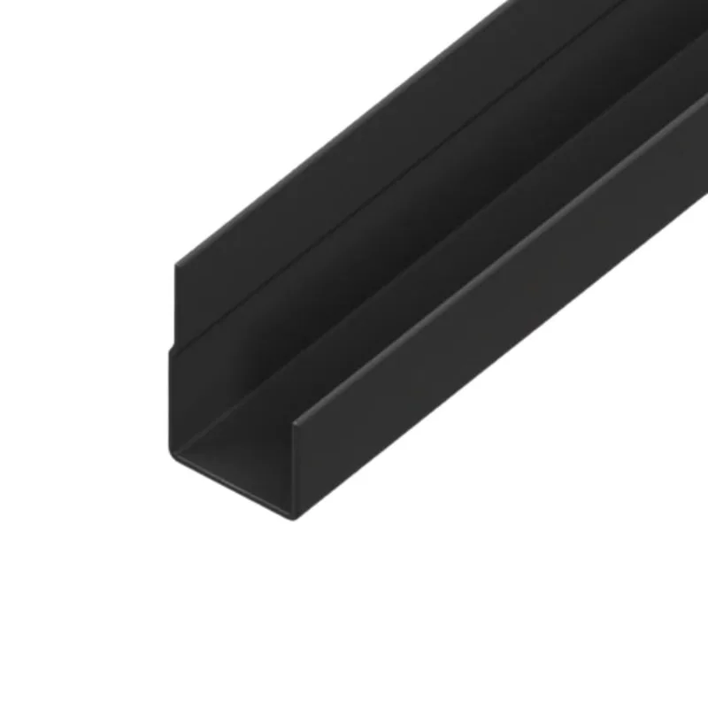 Perfil Baguete para Vidro Fit Eucatex Perfil Baguete para Vidro Preto Liso Fit 118,5cm - Eucatex