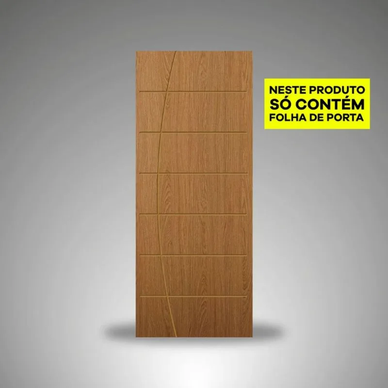 Porta madeira frisada tivoli 80x210 teka milano sem fechadura - Eucatex