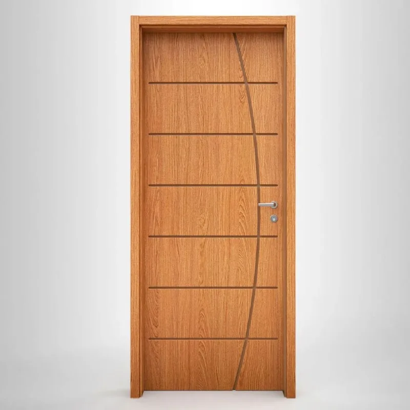 Porta madeira frisada tivoli 60x210 teka milano sem fechadura - Eucatex