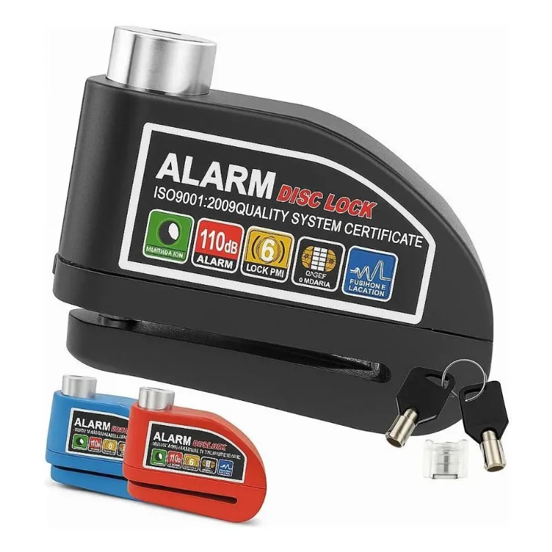 Trava Cadeado De Freio Disco Alarme Sonoro Moto Bicicleta