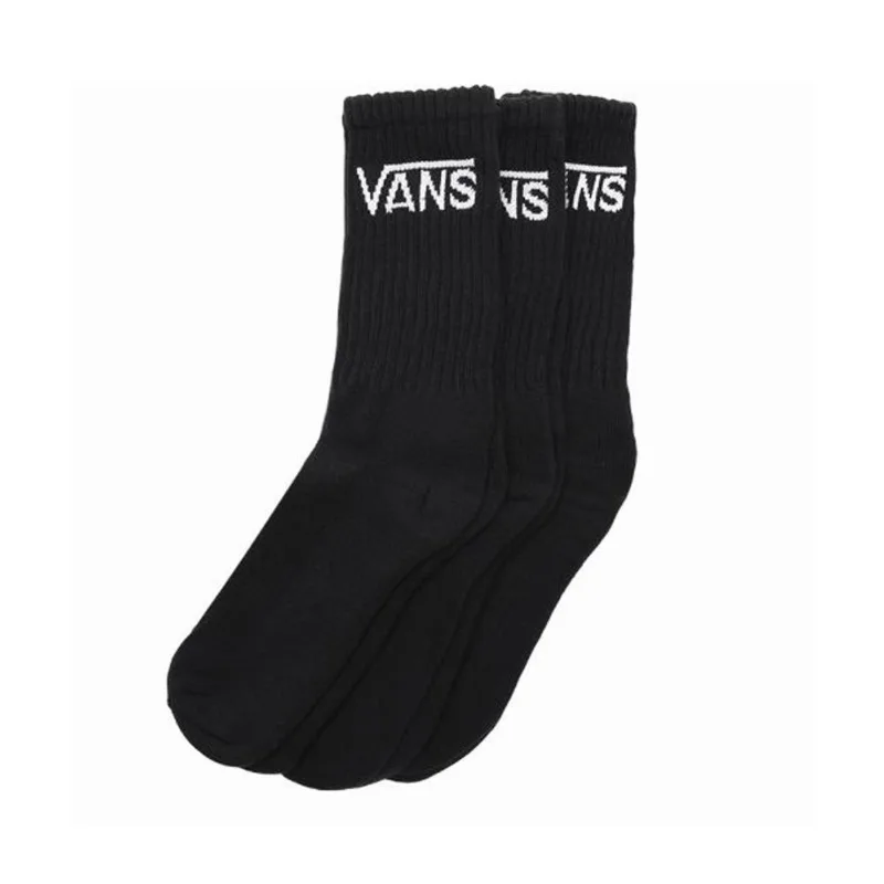 Meia Vans Classic Crew Black Kit 3 Pares VN0A4A5RBLK.(34-38)