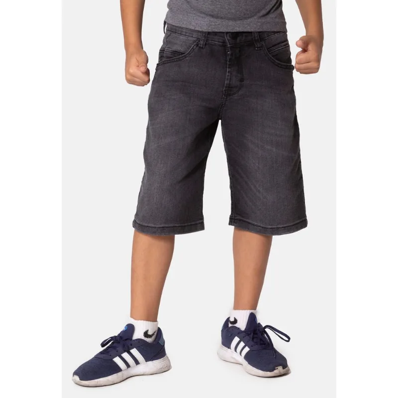 Bermuda HD Juvenil Jeans Regular Confort Preta - P