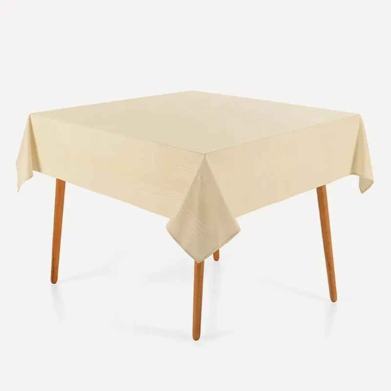 Toalha De Mesa Karsten Fragnani 220cm X 220cm Bege 8 Lugares