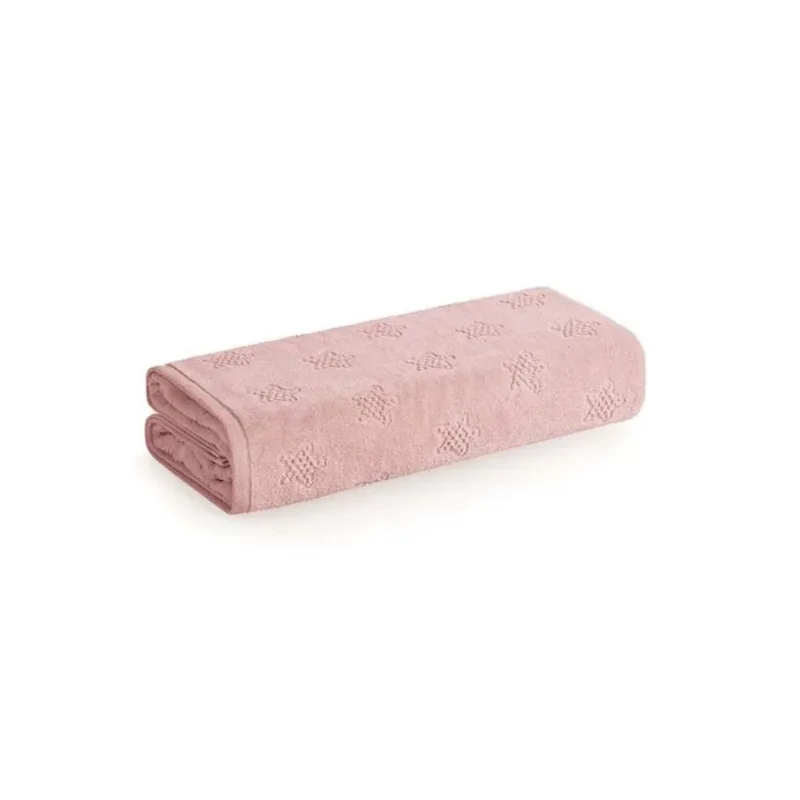 Toalha Banho Infantil Estelar 100% Algodão Rosa Suave