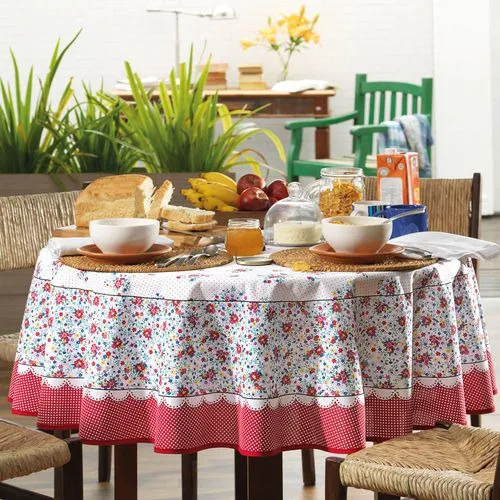 Toalha De Mesa Karsten 160cm Cada Dia Cora - KARSTEN - Higiene E Beleza