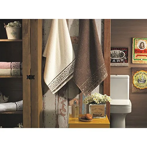 Toalha De Banho Karsten 67x135cm Talara Bege - KARSTEN - Higiene E Beleza