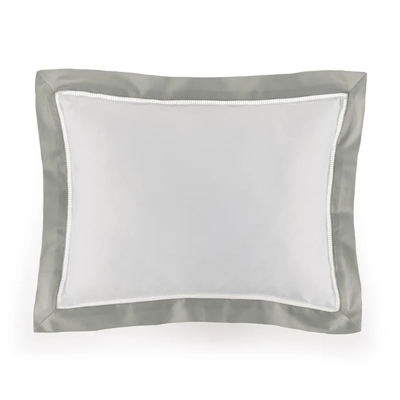 Almofada 600 fios Cetim Pariolli Branco/Platino