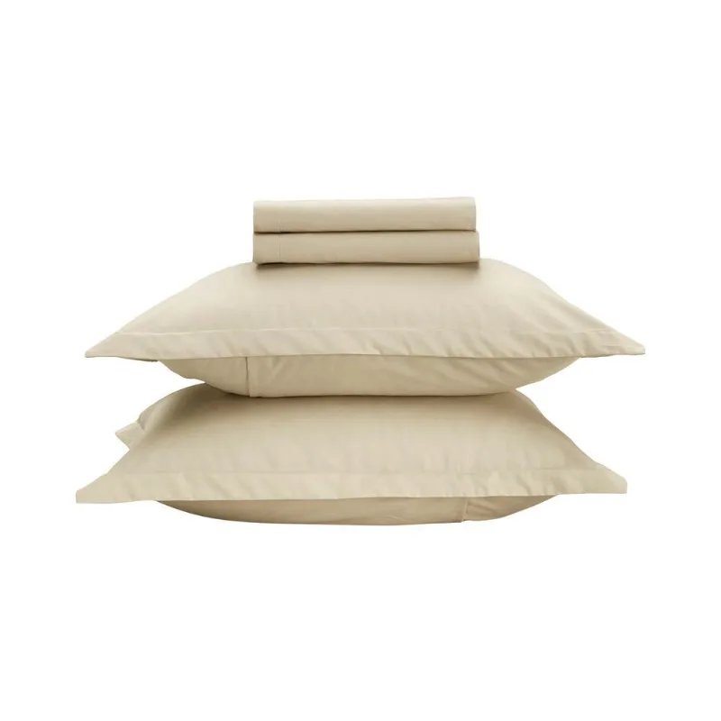Jogo de Cama Liss Casal 180 Fios Karsten 4 Peças Liso Bege