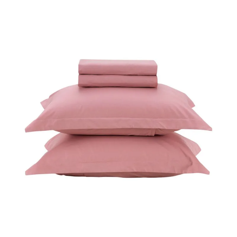 Jogo de Cama Liss Casal 180 Fios Karsten 4 Peças Liso Rosa
