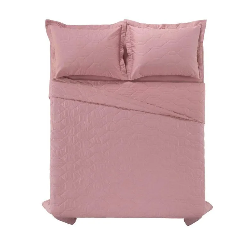 Cobre-Leito 180 Fios Percal Liss Rosa Karsten - King