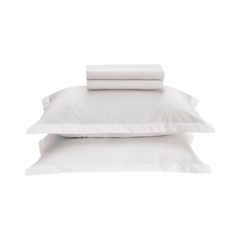 Jogo de Cama Liss Quenn 180 Fios Karsten 4 Peças Liso Branco