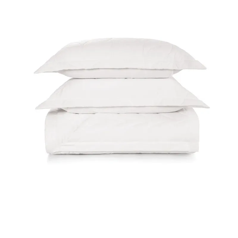 COLCHA COM PORTA TRAVESSEIRO TRUSSARDI GRASSO KING BRANCO