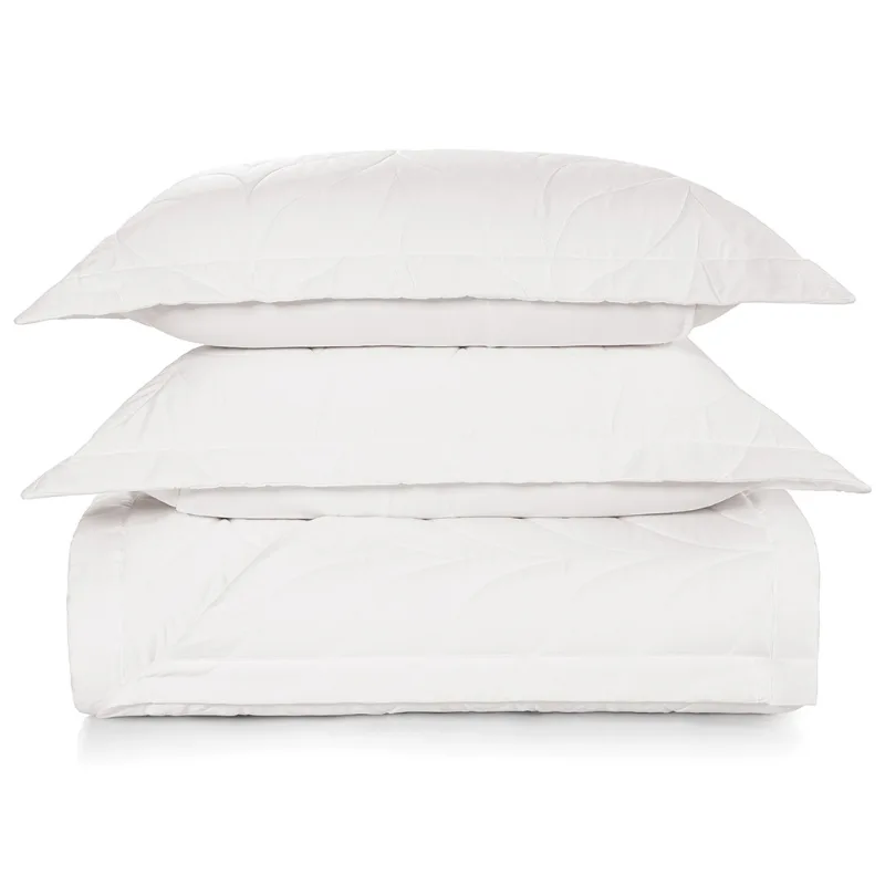 COLCHA COM PORTA TRAVESSEIRO TRUSSARDI GRASSO QUEEN BRANCO