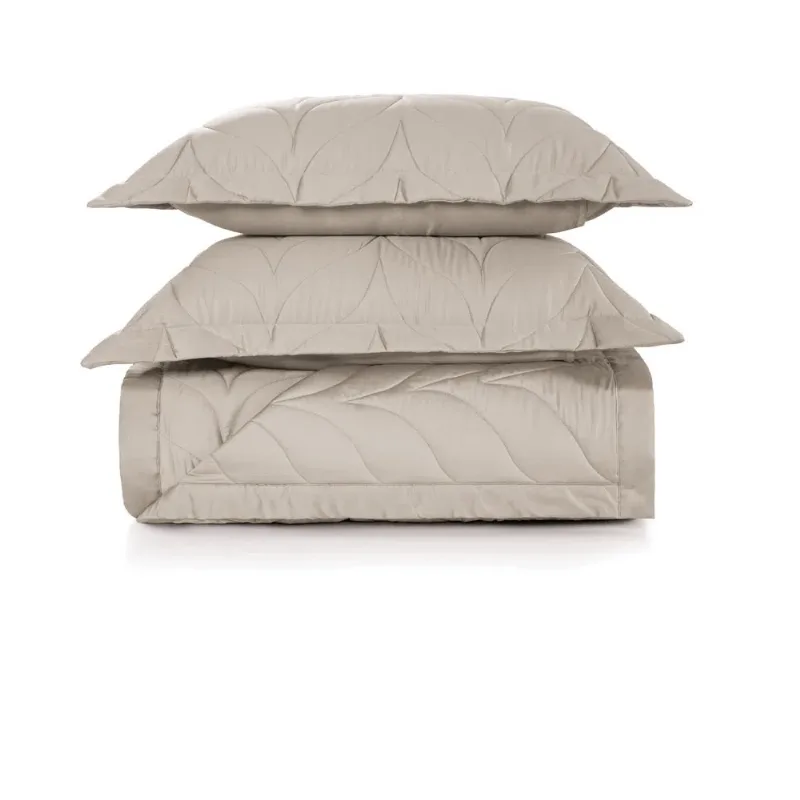 COLCHA COM PORTA TRAVESSEIRO TRUSSARDI GRASSO KING NOCCIOLA