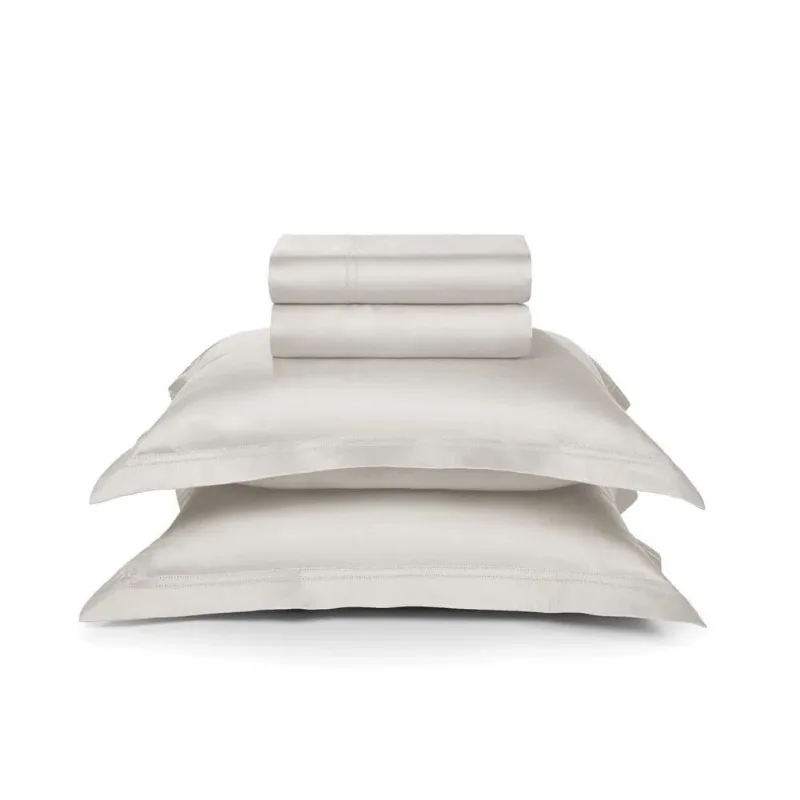 JOGO DE CAMA QUEEN TRUSSARDI 300 FIOS CETIM GALIENO BRANCO NOCCIOLA