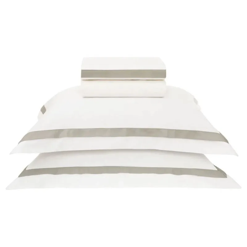 Jogo de Cama Trussardi King Vercelli BRANCO/MARMO