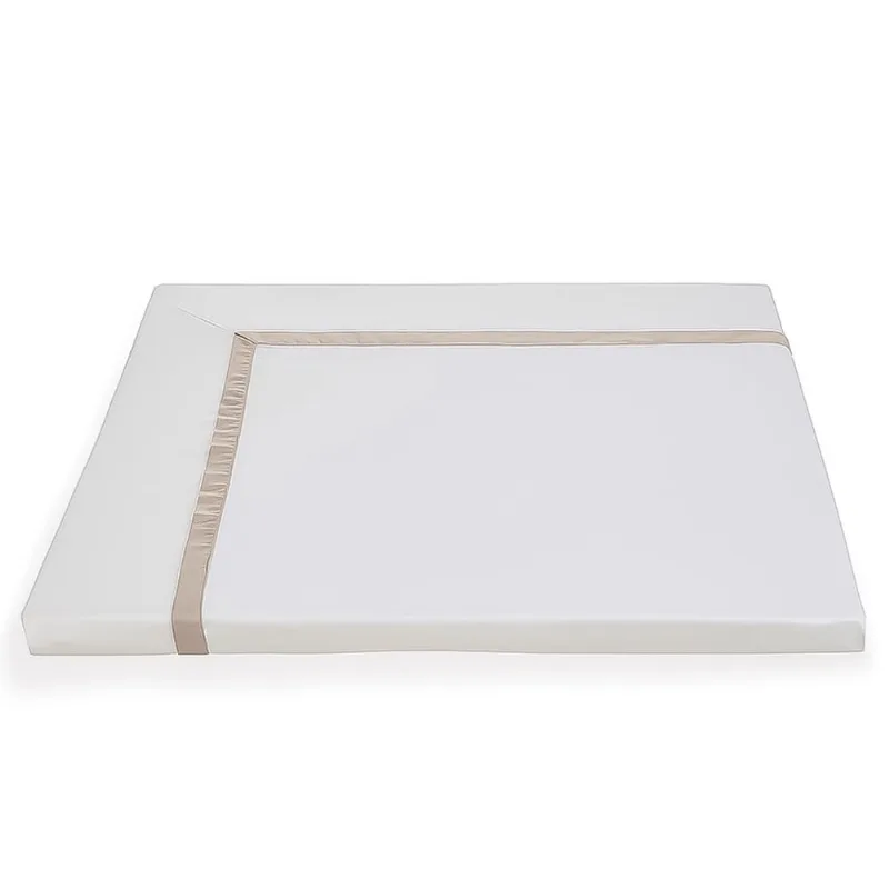 Capa de Edredom Trussardi Vercelli Queen BRANCO/NOCCIOLA