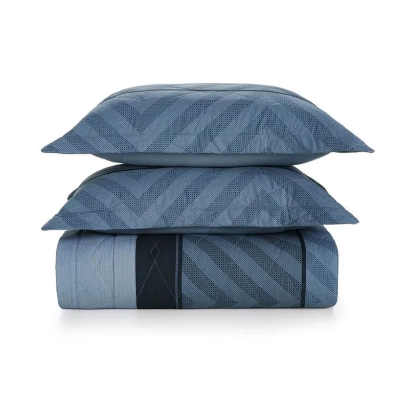 Kit Colcha Queen Azul Kasrten Oslo