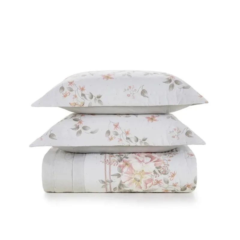 Kit Colcha Queen Branco Karsten Vivaz