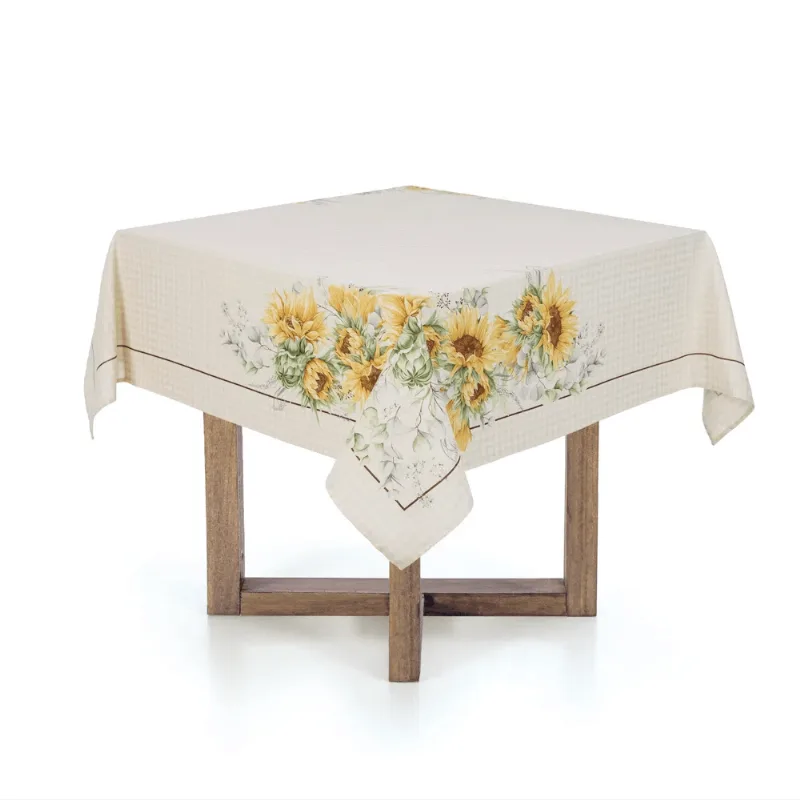 TOALHA MESA 100% ALGO 1,40X1,40 FLOR DO SOL
