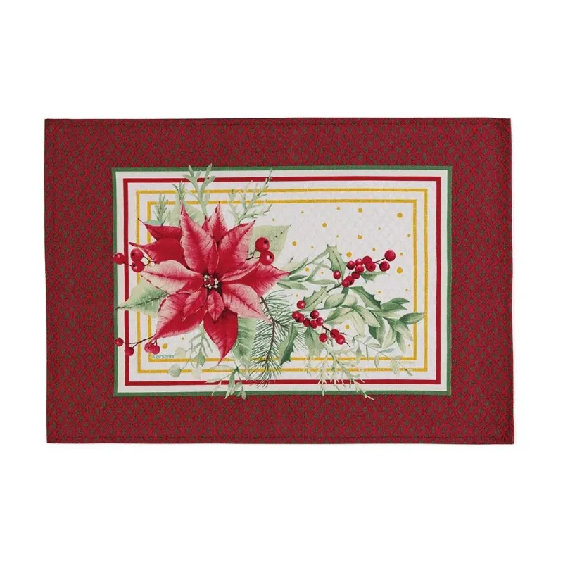 Lugar Americano Natal 45x33cm Flores De Natal Karsten