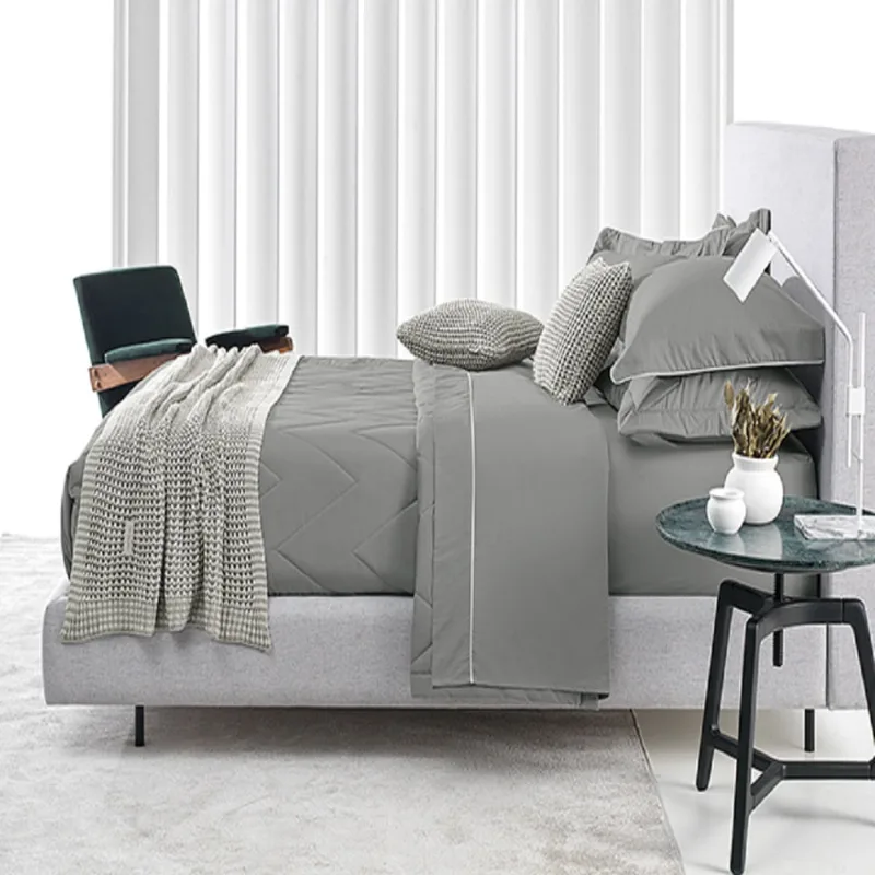 JOGO DE CAMA QUEEN TRUSSARDI 200 FIOS FILETTI BRANCO ARDOSIA/BRANCO