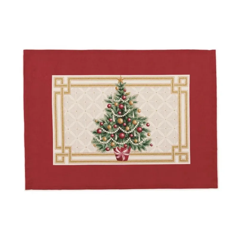 Lugar Americano Natal 45x33cm Pinheiro Decor Karsten