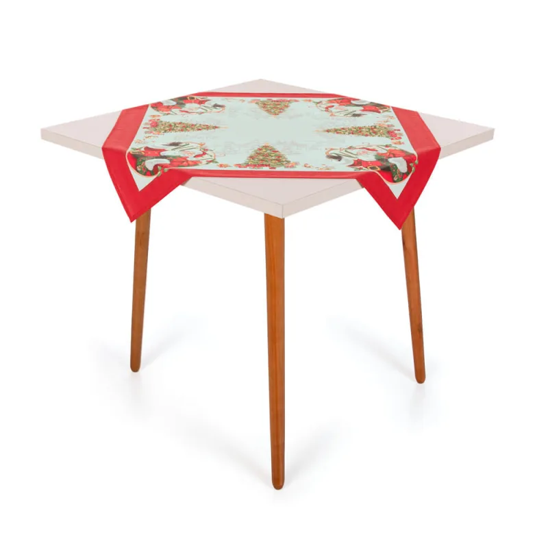 Toalha Centro de Mesa Natal Karsten 78x78cm Fábula do Noel - Karsten - Cama, Mesa E Banho