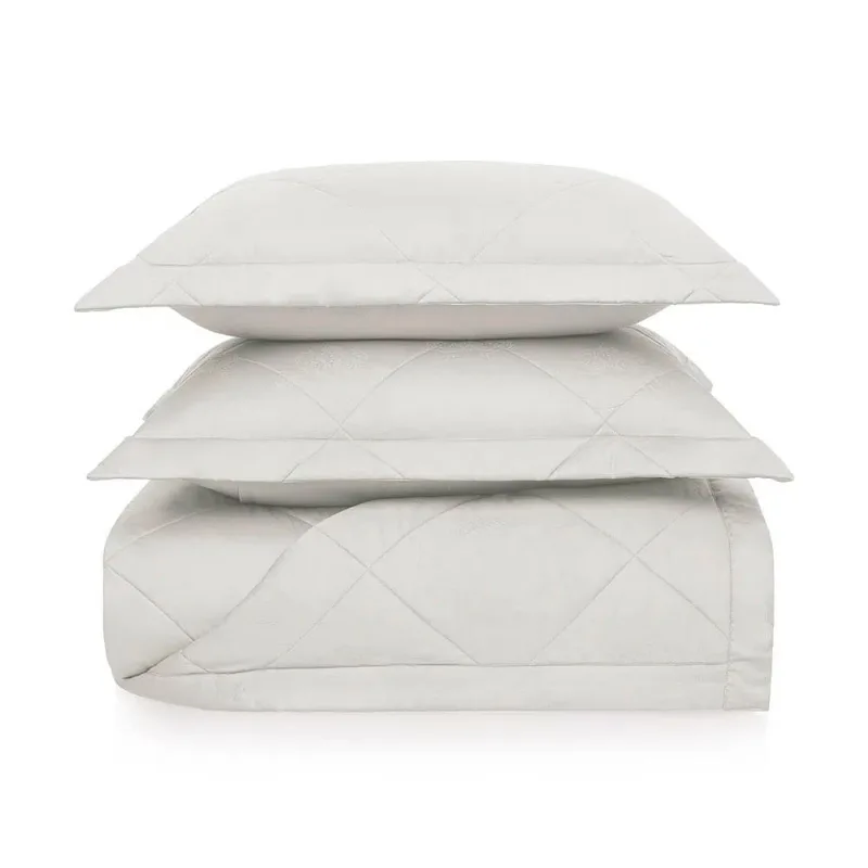 Colcha Com Porta Travesseiro Trussardi Regio Branco Queen Colcha Com Porta Travesseiro Regio Branco Queen - Karsten