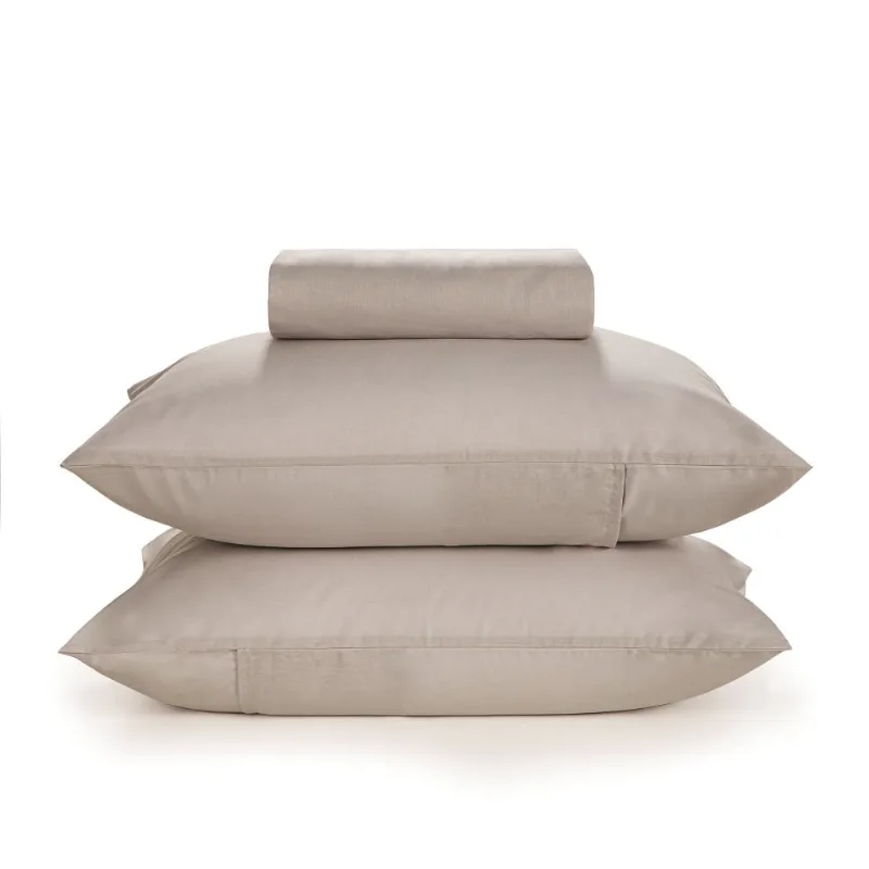 JOGO DE CAMA PERCAL 150 FIOS LISO 3 PCS KING CINZA NEVOA - Karsten