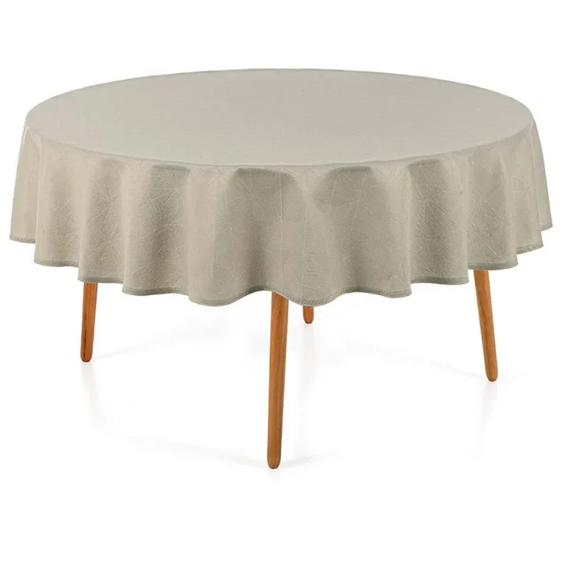 Toalha De Mesa Redonda 178cm Sempre Limpa Caetano - Karsten Cinza